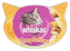 Whiskas Temptations kip/kaas 60gram