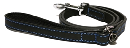 Luxury Leather Lijn Hond Leer Luxe - Zwart 1,9x100cm