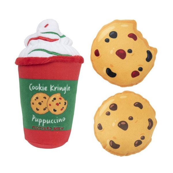 Fuzzyard Xmas Toy – Cookie Kringle Puppuccino 3-pack